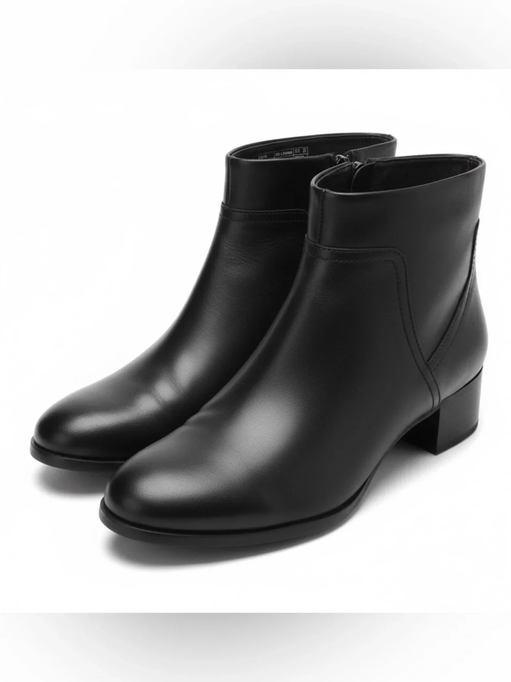 Vionic Black Leather Ankle Booties